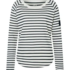 Damen Everyday Stripe Bio Crew Longsleeve
