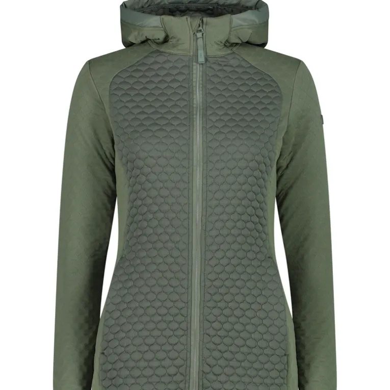 Damen Fleece Hoodie Jacke
