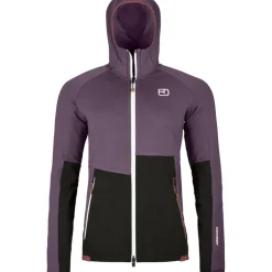 Damen Fleece Rib Hoodie Jacke