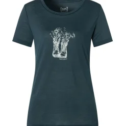 Damen Flower Boots T-Shirt