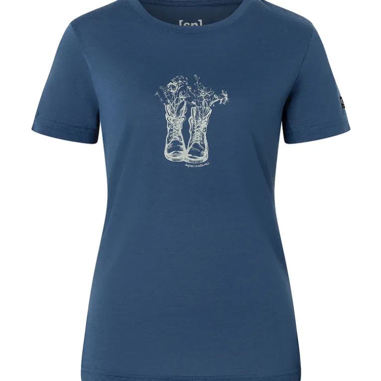 Damen Flower Boots T-Shirt