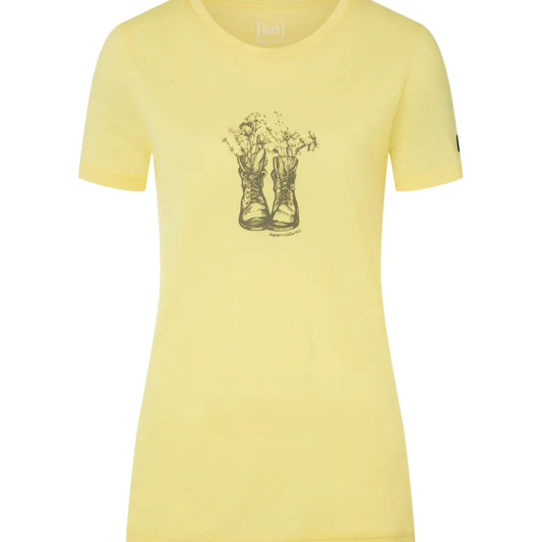 Damen Flower Boots T-Shirt