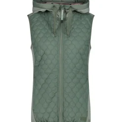 Damen Hybrid Fix Hoodie Weste