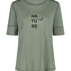 Damen Melange Print T-Shirt