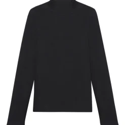 Damen Rib High Neck Longsleeve