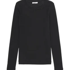 Damen Rib Scoop Neck Longsleeve