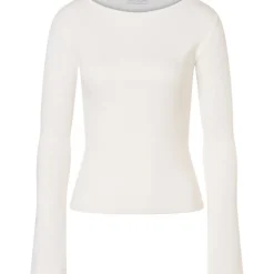 Damen Ribbed Boat Neckline Longsleeve