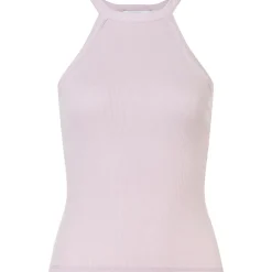 Damen Ribbed Halterneck Top