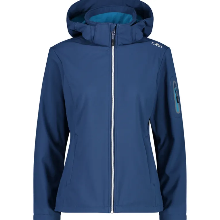Damen Softshell Zip Hoodie Jacke