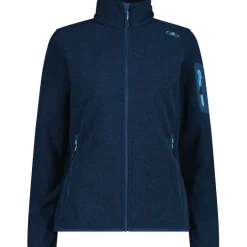 Damen Strick Fleece Jacke