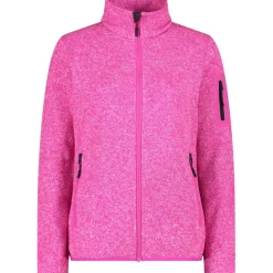 Damen Strick Fleece Jacke
