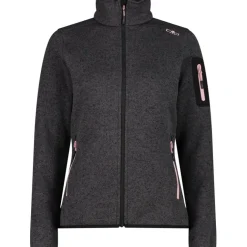 Damen Strick Fleece Jacke