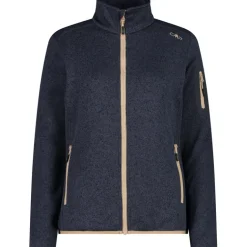Damen Strick Fleece Jacke