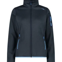 Damen Strick Fleece Jacke