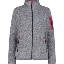 Damen Strick Fleece Jacke