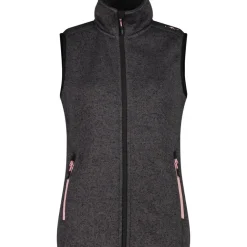 Damen Strick Fleece Weste