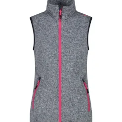 Damen Strick Fleece Weste