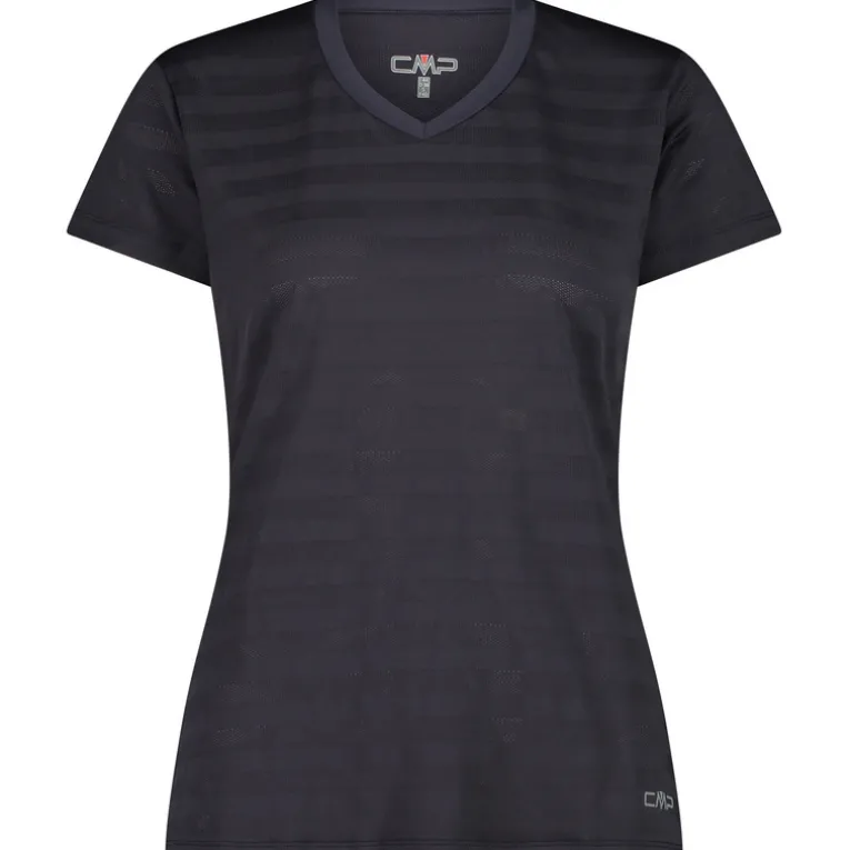 Damen Striped Mesh T-Shirt