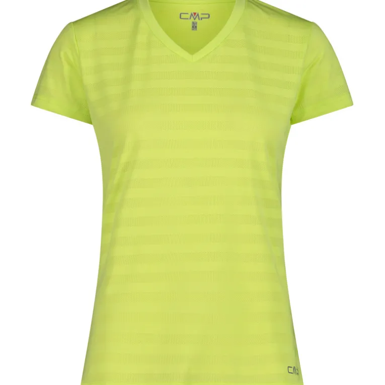 Damen Striped Mesh T-Shirt