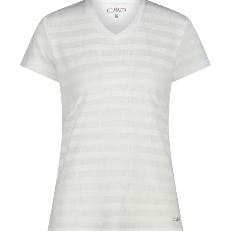 Damen Striped Mesh T-Shirt