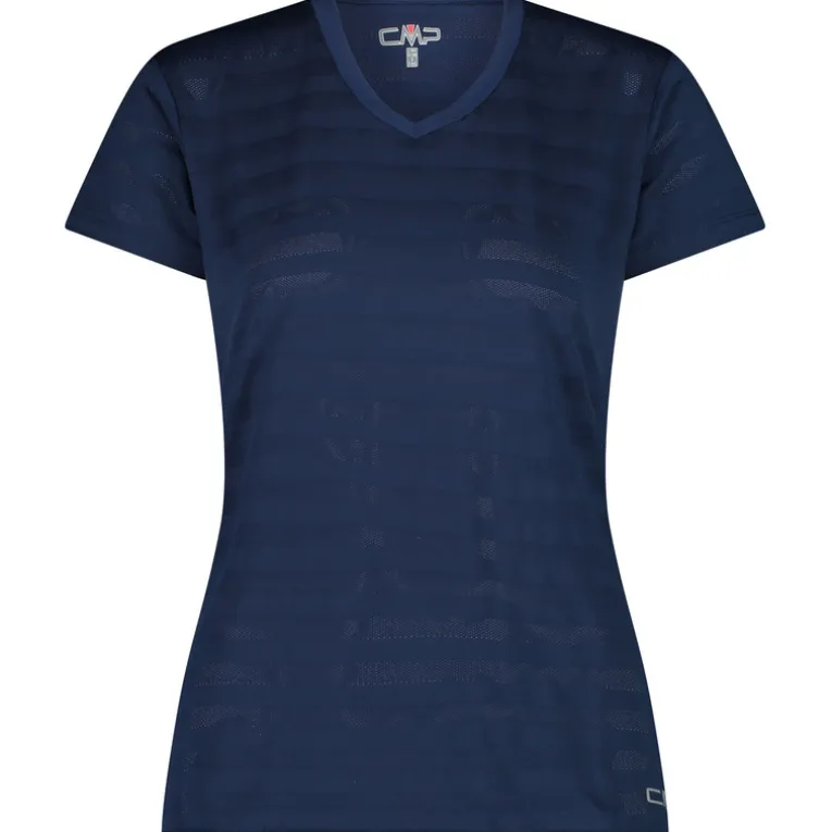 Damen Striped Mesh T-Shirt