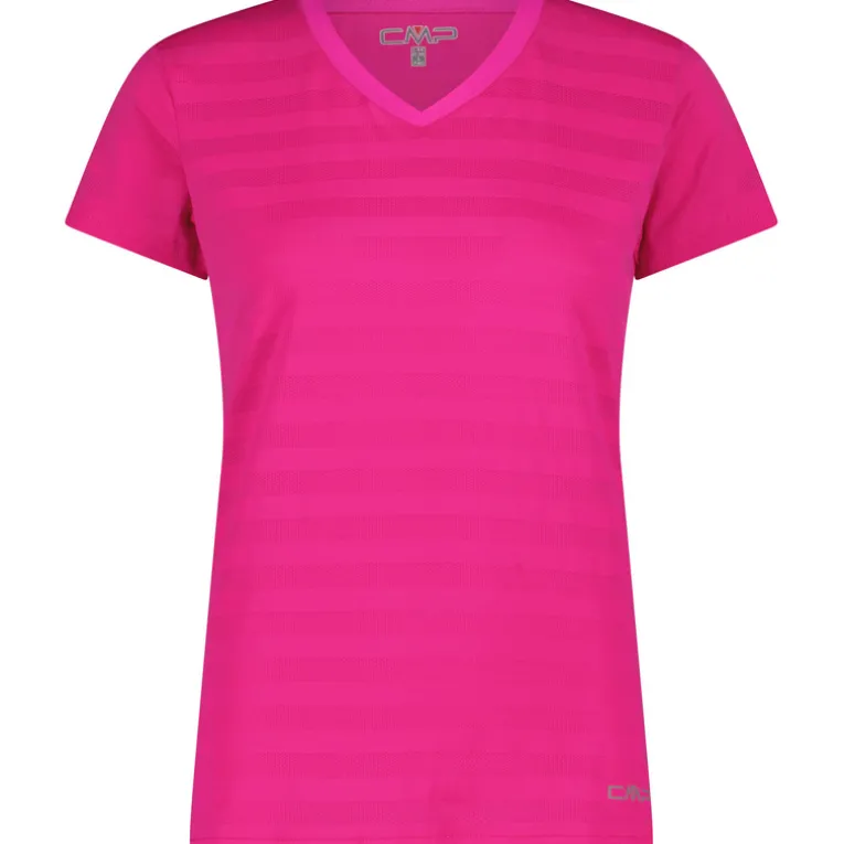 Damen Striped Mesh T-Shirt