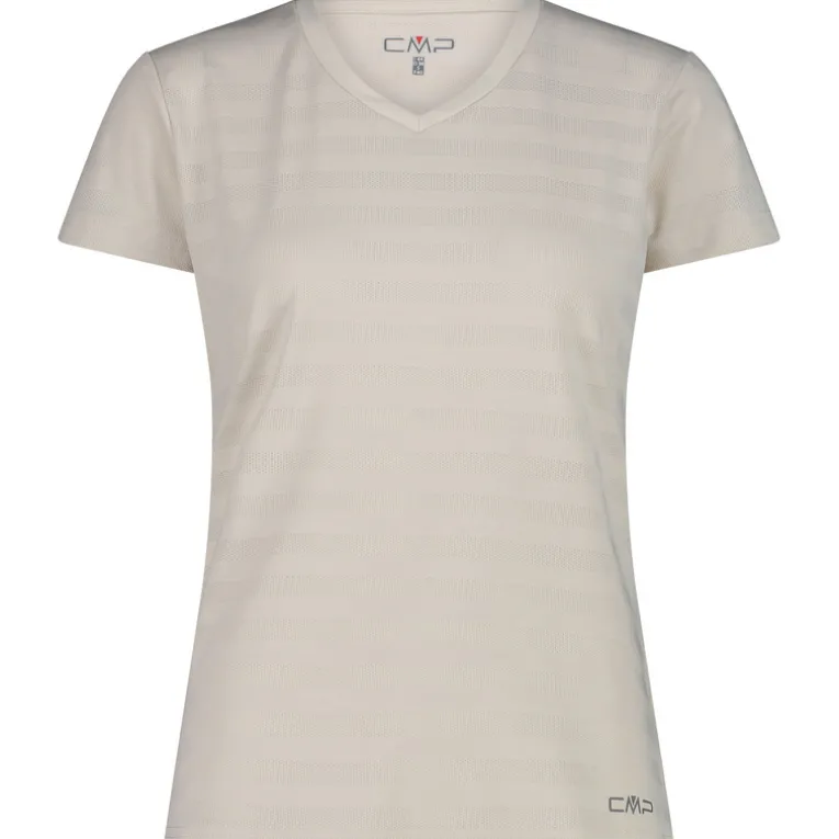 Damen Striped Mesh T-Shirt