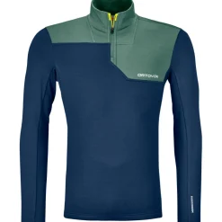 Herren Fleece Light Zip Neck Longsleeve