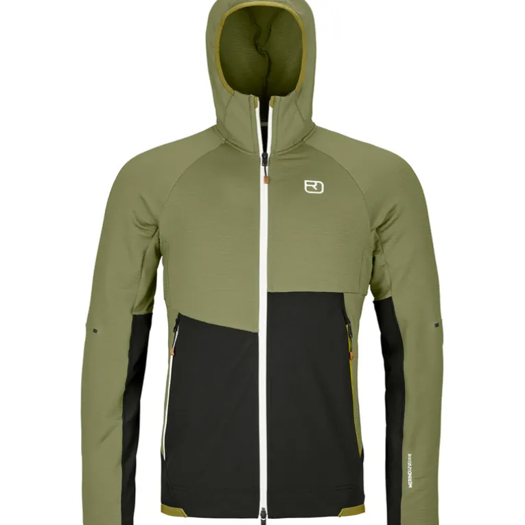 Herren Fleece Rib Hoodie Jacke